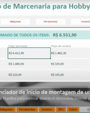 PLANILHA PARA INVENTÁRIO DE OFICINAS