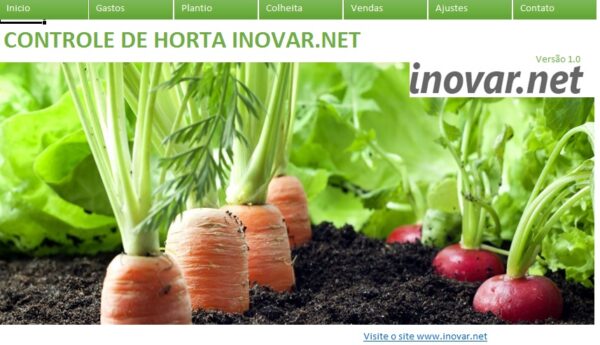 PLANILHA CONTROLE DE HORTAS
