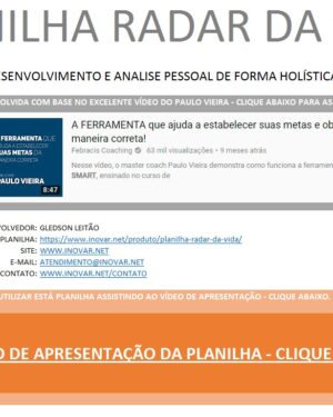 PLANILHA RADAR DA VIDA